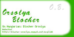 orsolya blocher business card